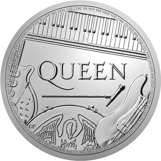 Wielka Brytania 2 funty Music Legends Queen 1 OZ Ag.999 2020