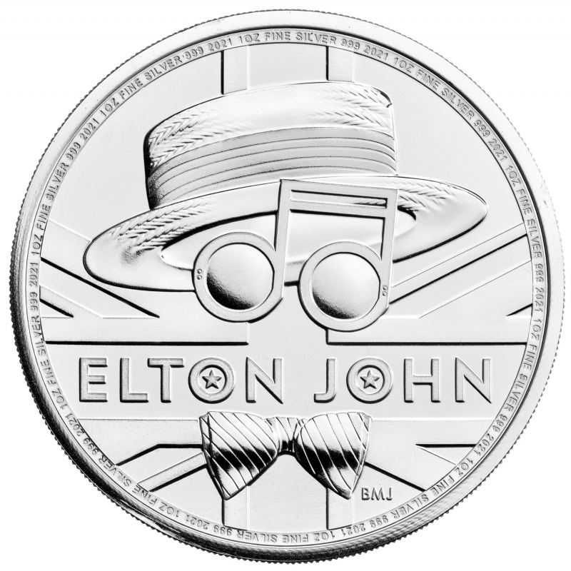 Wielka Brytania 2 f Elton John 1 OZ Ag.999 2020