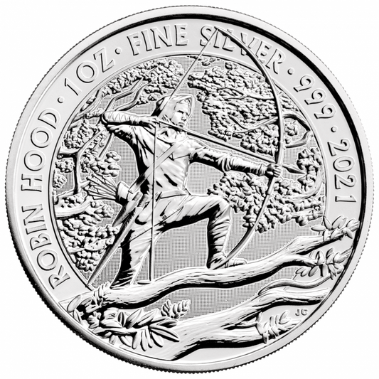 Wielka Brytania 2f Robin Hood 1 OZ Ag.999 2021