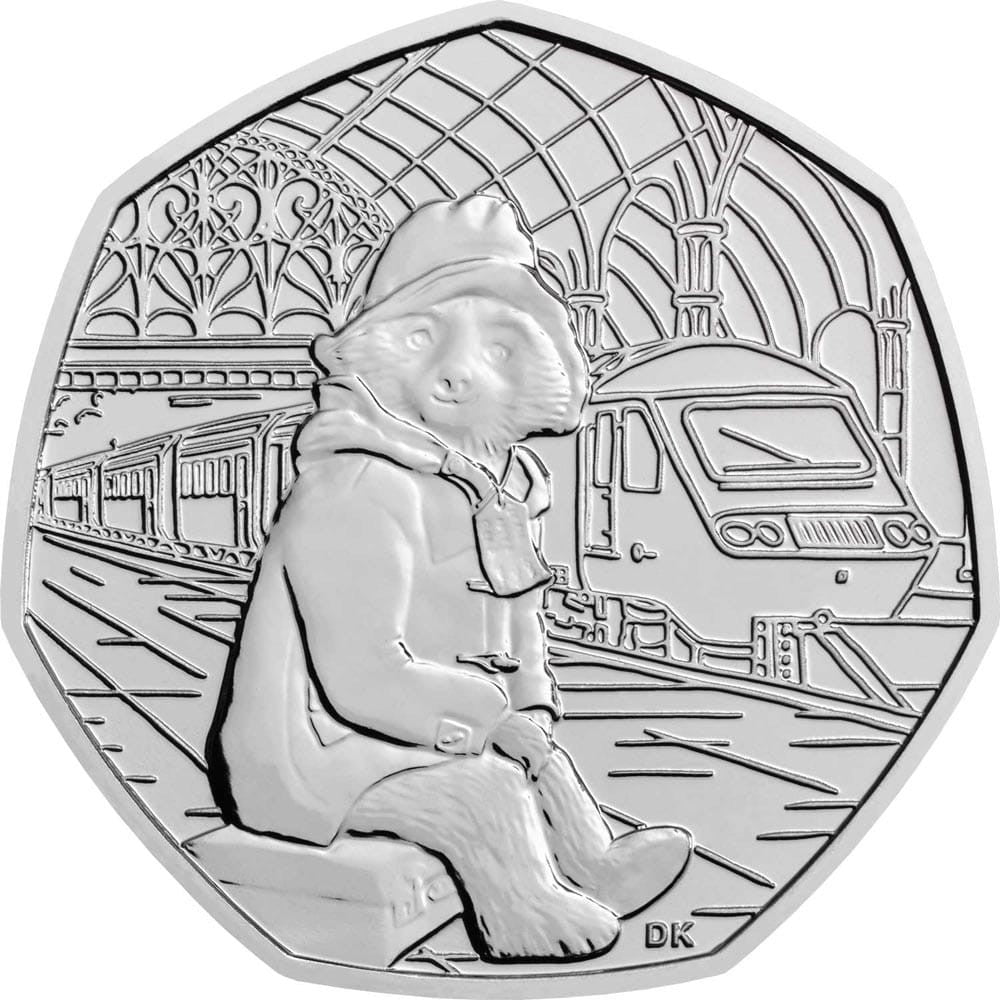 Wielka Brytania 50 pensów Paddington i pociąg 2018