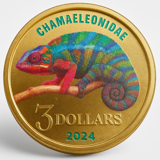 Wyspy Salomona Malaita 3$ Kameleon 2024